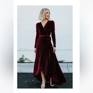 Never worn still in bag velvet wrap dress- Mulberry